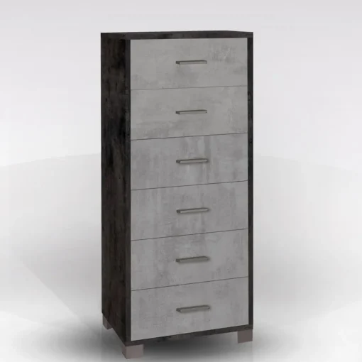 Bissolo Casa Cassettiere Multiuso|Cassettiere E Comodini<Cassettiera Economica: Cassettiera 6 Cassetti Nero e Cemento