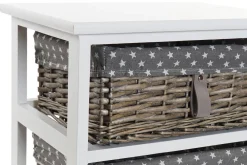 Bissolo Casa Cesti, Cestini E Portabiancheria Legno<Cassettiera in Legno 4 Cassetti Vimini: Cassettiera Paulowania