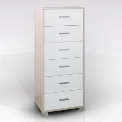 Bissolo Casa Cassettiere Multiuso|Cassettiere E Comodini<Cassettiera in offerta: cassettiera 6 cassetti in laminato bianco fiammato