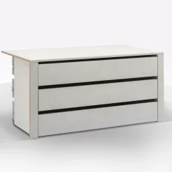 Bissolo Casa Accessori Armadi<CASSETTIERA INTERNA SYSTEMA 3 CASSETTI CM 122,8 EFFETTO TESSUTO LIBERTY
