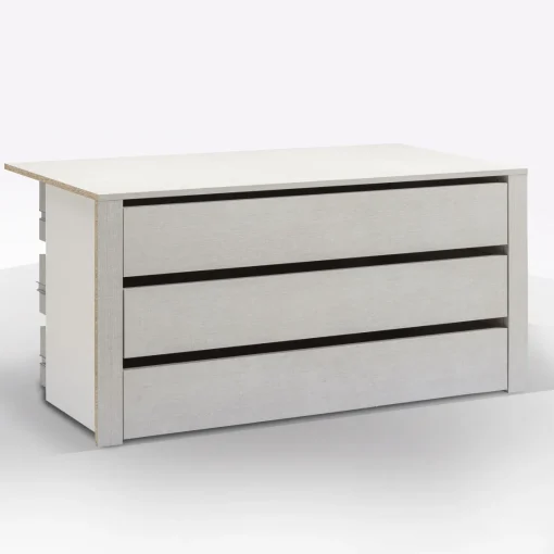 Bissolo Casa Accessori Armadi<CASSETTIERA INTERNA SYSTEMA 3 CASSETTI CM 122,8 EFFETTO TESSUTO LIBERTY