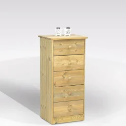 Bissolo Casa Cassettiere Multiuso|Cassettiere E Comodini<CASSETTIERA MOD. MARIO CM 41,8X34,6 H. 89,1 NATURALE: vendita online CASSETTIERA MOD. MARIO CM 41,8X34,6 H. 89,1 NATURALE in offerta