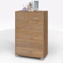 Bissolo Casa Cassettiere Multiuso|Cassettiere E Comodini<CASSETTIERA MOD. QUADRANTE CM 70X41 H. 112 NOCE STELVIO: vendita online CASSETTIERA MOD. QUADRANTE CM 70X41 H. 112 NOCE STELVIO in offerta