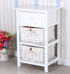 Bissolo Casa Cassettiere Multiuso<CASSETTIERA MULTIUSO IN LEGNO MASSELLO CM 27X30 H.60 BIANCO : vendita online CASSETTIERA MULTIUSO IN LEGNO MASSELLO CM 27X30 H.60 BIANCO in offerta