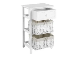 Bissolo Casa Cassettiere Multiuso<CASSETTIERA MULTIUSO IN LEGNO MASSELLO CM 27X30 H.60 BIANCO : vendita online CASSETTIERA MULTIUSO IN LEGNO MASSELLO CM 27X30 H.60 BIANCO in offerta