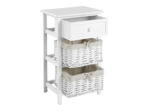 Bissolo Casa Cassettiere Multiuso<CASSETTIERA MULTIUSO IN LEGNO MASSELLO CM 27X30 H.60 BIANCO : vendita online CASSETTIERA MULTIUSO IN LEGNO MASSELLO CM 27X30 H.60 BIANCO in offerta