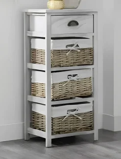 Bissolo Casa Cassettiere Multiuso<CASSETTIERA MULTIUSO IN LEGNO MASSELLO CM 40X29 H.80 BIANCO: vendita online CASSETTIERA MULTIUSO IN LEGNO MASSELLO CM 40X29 H.80 BIANCO in offerta