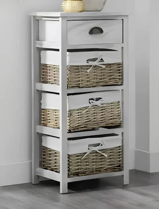 Bissolo Casa Cassettiere Multiuso<CASSETTIERA MULTIUSO IN LEGNO MASSELLO CM 40X29 H.80 BIANCO: vendita online CASSETTIERA MULTIUSO IN LEGNO MASSELLO CM 40X29 H.80 BIANCO in offerta