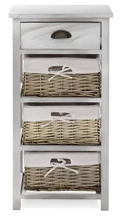 Bissolo Casa Cassettiere Multiuso<CASSETTIERA MULTIUSO IN LEGNO MASSELLO CM 40X29 H.80 BIANCO: vendita online CASSETTIERA MULTIUSO IN LEGNO MASSELLO CM 40X29 H.80 BIANCO in offerta