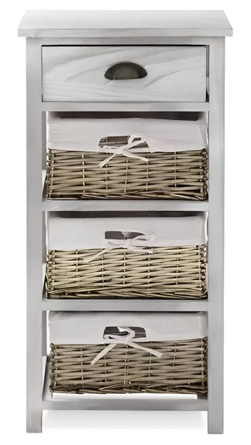 Bissolo Casa Cassettiere Multiuso<CASSETTIERA MULTIUSO IN LEGNO MASSELLO CM 40X29 H.80 BIANCO: vendita online CASSETTIERA MULTIUSO IN LEGNO MASSELLO CM 40X29 H.80 BIANCO in offerta