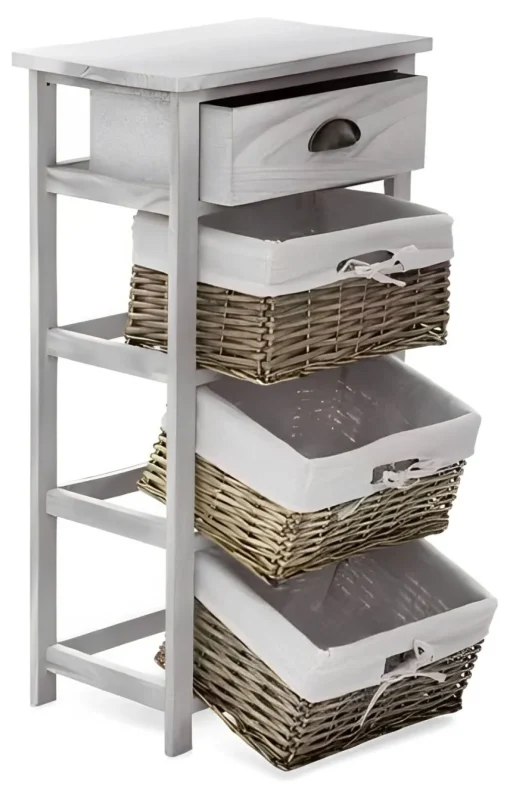 Bissolo Casa Cassettiere Multiuso<CASSETTIERA MULTIUSO IN LEGNO MASSELLO CM 40X29 H.80 BIANCO: vendita online CASSETTIERA MULTIUSO IN LEGNO MASSELLO CM 40X29 H.80 BIANCO in offerta