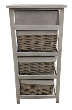 Bissolo Casa Cassettiere Multiuso<CASSETTIERA MULTIUSO IN LEGNO MASSELLO CM 40X29 H.80 BIANCO: vendita online CASSETTIERA MULTIUSO IN LEGNO MASSELLO CM 40X29 H.80 BIANCO in offerta