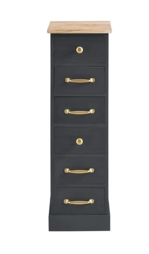 Bissolo Casa Cassettiere Multiuso<CASSETTIERA MULTIUSO IN LEGNO MASSELLO CM 30X24 H.95 NERO : vendita online CASSETTIERA MULTIUSO IN LEGNO MASSELLO CM 30X24 H.95 NERO in offerta