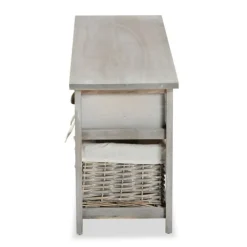 Bissolo Casa Cassettiere Multiuso<CASSETTIERA MULTIUSO IN LEGNO MASSELLO CM 107X29 H.42 CEMENTO: vendita online CASSETTIERA MULTIUSO IN LEGNO MASSELLO CM 107X29 H.42 CEMENTO in offerta