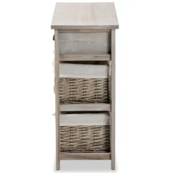 Bissolo Casa Cassettiere Multiuso<CASSETTIERA MULTIUSO IN LEGNO MASSELLO CM 74X29 H.65.5 CEMENTO : vendita online CASSETTIERA MULTIUSO IN LEGNO MASSELLO CM 74X29 H.65.5 CEMENTO in offerta