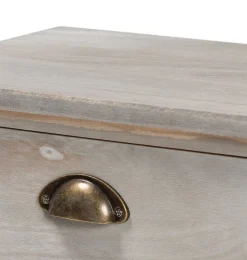 Bissolo Casa Cassettiere Multiuso<CASSETTIERA MULTIUSO IN LEGNO MASSELLO CM 74X29 H.65.5 CEMENTO : vendita online CASSETTIERA MULTIUSO IN LEGNO MASSELLO CM 74X29 H.65.5 CEMENTO in offerta