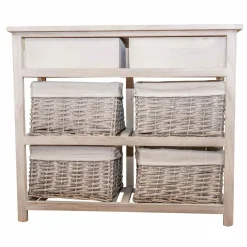 Bissolo Casa Cassettiere Multiuso<CASSETTIERA MULTIUSO IN LEGNO MASSELLO CM 74X29 H.65.5 CEMENTO : vendita online CASSETTIERA MULTIUSO IN LEGNO MASSELLO CM 74X29 H.65.5 CEMENTO in offerta