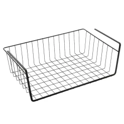 Bissolo Casa Accessori Vari Scolapiatti, Porta Rotolo E Porta Posate<CESTELLO SOTTORIPIANO KANGURO 40 LAVA NERO 40X26X14CM