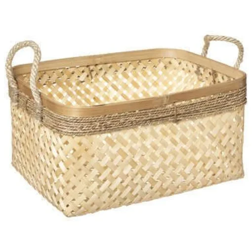 Bissolo Casa Cesti, Cestini E Portabiancheria Legno<CESTO IN BAMBO NATURALE 39X28 H 20CM: vendita online CESTO IN BAMBO NATURALE 39X28 H 20CM in offerta