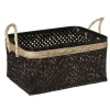 Bissolo Casa Cesti, Cestini E Portabiancheria Legno<CESTO IN BAMBO NERO/NATURALE 34.5X24 H 18CM: vendita online CESTO IN BAMBO NERO/NATURALE 34.5X24 H 18CM in offerta