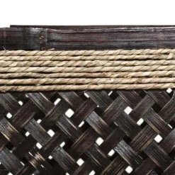 Bissolo Casa Cesti, Cestini E Portabiancheria Legno<CESTO IN BAMBO NERO/NATURALE 34.5X24 H 18CM: vendita online CESTO IN BAMBO NERO/NATURALE 34.5X24 H 18CM in offerta