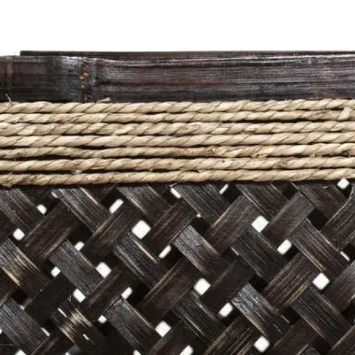 Bissolo Casa Cesti, Cestini E Portabiancheria Legno<CESTO IN BAMBO NERO/NATURALE 34.5X24 H 18CM: vendita online CESTO IN BAMBO NERO/NATURALE 34.5X24 H 18CM in offerta