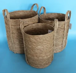 Bissolo Casa Cesti, Cestini E Portabiancheria Legno<CESTO IN FIBRA NATURALE CON MANICI 1 PEZZO 28X28X36CM : vendita online CESTO IN FIBRA NATURALE CON MANICI 1 PEZZO 28X28X36CM in offerta