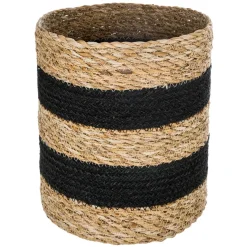Bissolo Casa Cesti, Cestini E Portabiancheria Legno<CESTO IN JUTA NATURALE/NERO D 24 H 24.5CM: vendita online CESTO IN JUTA NATURALE/NERO D 24 H 24.5CM in offerta