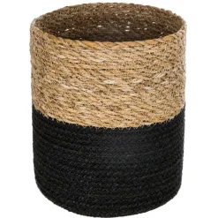 Bissolo Casa Cesti, Cestini E Portabiancheria Legno<CESTO IN JUTA NATURALE/NERO D 27.5 H 27CM: vendita online CESTO IN JUTA NATURALE/NERO D 27.5 H 27CM in offerta
