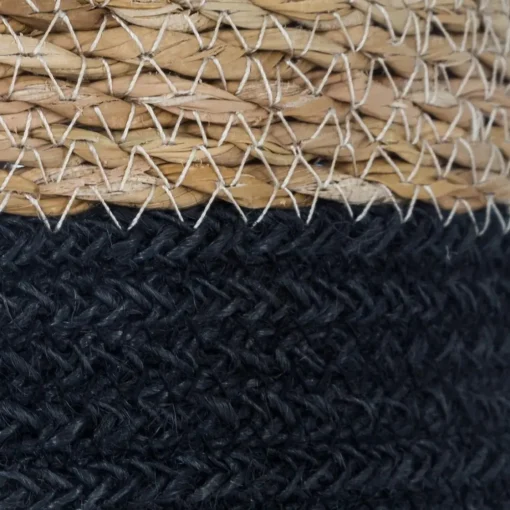 Bissolo Casa Cesti, Cestini E Portabiancheria Legno<CESTO IN JUTA NATURALE/NERO D 27.5 H 27CM: vendita online CESTO IN JUTA NATURALE/NERO D 27.5 H 27CM in offerta