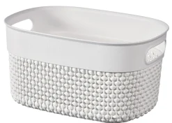 Bissolo Casa Cesti, Cestini E Portabiancheria Plastica<CESTO IN PLASTICA MOD. FILO XS 23.5X17.5 H 12CM 3.5LT BIANCO: vendita online CESTO IN PLASTICA MOD. FILO XS 23.5X17.5 H 12CM 3.5LT BIANCO in offerta