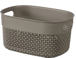 Bissolo Casa Cesti, Cestini E Portabiancheria Plastica<CESTO IN PLASTICA MOD. FILO XS 23.5X17.5 H 12CM 3.5LT CAPPUCCINO: vendita online CESTO IN PLASTICA MOD. FILO XS 23.5X17.5 H 12CM 3.5LT CAPPUCCINO in offerta