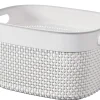 Bissolo Casa Cesti, Cestini E Portabiancheria Plastica<CESTO IN PLASTICA MOD. FILO S 27X22 H 15CM 6LT BIANCO: vendita online CESTO IN PLASTICA MOD. FILO S 27X22 H 15CM 6LT BIANCO in offerta