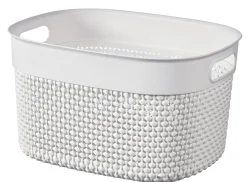 Bissolo Casa Cesti, Cestini E Portabiancheria Plastica<CESTO IN PLASTICA MOD. FILO S 27X22 H 15CM 6LT BIANCO: vendita online CESTO IN PLASTICA MOD. FILO S 27X22 H 15CM 6LT BIANCO in offerta