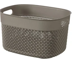 Bissolo Casa Cesti, Cestini E Portabiancheria Plastica<CESTO IN PLASTICA MOD. FILO MULTIUSO 6LT 27X22X15CM MARRONE: vendita online CESTO IN PLASTICA MOD. FILO MULTIUSO 6LT 27X22X15CM MARRONE in offerta