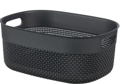 Bissolo Casa Cesti, Cestini E Portabiancheria Plastica<CESTO MOD. FILO M GRIGIO SCURO IN PLASTICA RICICLATA 12LT 38X28,5X15CM: vendita online CESTO MOD. FILO M GRIGIO SCURO IN PLASTICA RICICLATA 12LT 38X28,5X15CM in offerta