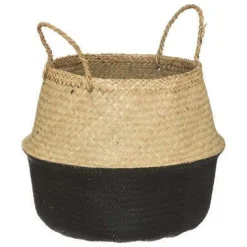 Bissolo Casa Cesti, Cestini E Portabiancheria Legno<CESTO PIEGHEVOLE DANILO NERO/NATURALE D 40CM: vendita online CESTO PIEGHEVOLE DANILO NERO/NATURALE D 40CM in offerta