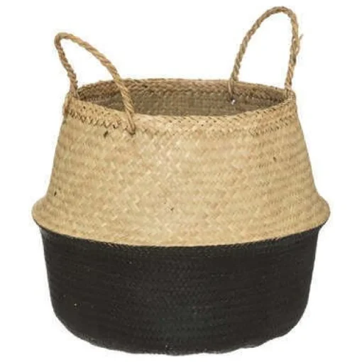 Bissolo Casa Cesti, Cestini E Portabiancheria Legno<CESTO PIEGHEVOLE DANILO NERO/NATURALE D 40CM: vendita online CESTO PIEGHEVOLE DANILO NERO/NATURALE D 40CM in offerta