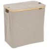Bissolo Casa Cesti, Cestini E Portabiancheria Portabiancheria<CESTO PORTA BIANCHERIA IN BAMBOO/POLIESTERE/CARTONE BEIGE 53X33X54CM: vendita online CESTO PORTA BIANCHERIA IN BAMBOO/POLIESTERE/CARTONE BEIGE 53X33X54CM in offerta