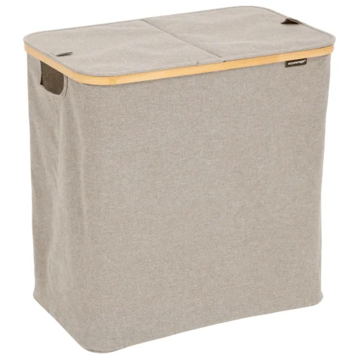 Bissolo Casa Cesti, Cestini E Portabiancheria Portabiancheria<CESTO PORTA BIANCHERIA IN BAMBOO/POLIESTERE/CARTONE BEIGE 53X33X54CM: vendita online CESTO PORTA BIANCHERIA IN BAMBOO/POLIESTERE/CARTONE BEIGE 53X33X54CM in offerta