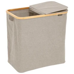 Bissolo Casa Cesti, Cestini E Portabiancheria Portabiancheria<CESTO PORTA BIANCHERIA IN BAMBOO/POLIESTERE/CARTONE BEIGE 53X33X54CM: vendita online CESTO PORTA BIANCHERIA IN BAMBOO/POLIESTERE/CARTONE BEIGE 53X33X54CM in offerta