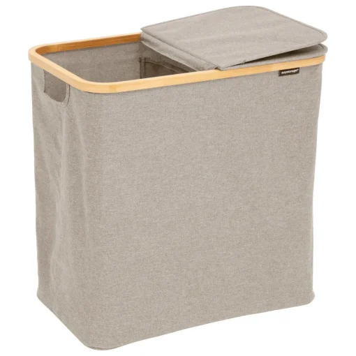 Bissolo Casa Cesti, Cestini E Portabiancheria Portabiancheria<CESTO PORTA BIANCHERIA IN BAMBOO/POLIESTERE/CARTONE BEIGE 53X33X54CM: vendita online CESTO PORTA BIANCHERIA IN BAMBOO/POLIESTERE/CARTONE BEIGE 53X33X54CM in offerta
