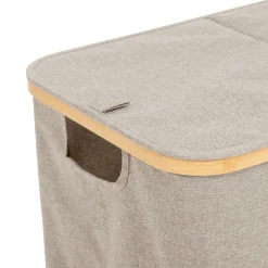 Bissolo Casa Cesti, Cestini E Portabiancheria Portabiancheria<CESTO PORTA BIANCHERIA IN BAMBOO/POLIESTERE/CARTONE BEIGE 53X33X54CM: vendita online CESTO PORTA BIANCHERIA IN BAMBOO/POLIESTERE/CARTONE BEIGE 53X33X54CM in offerta