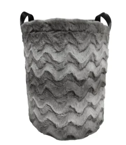 Bissolo Casa Cesti, Cestini E Portabiancheria Plastica<CESTO ROTONDO FELPATO GRIGIO CON MANICI 1 PEZZO D36XH40CM : vendita online CESTO ROTONDO FELPATO GRIGIO CON MANICI 1 PEZZO D36XH40CM in offerta