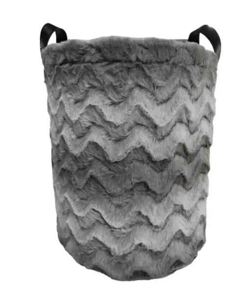 Bissolo Casa Cesti, Cestini E Portabiancheria Plastica<CESTO ROTONDO FELPATO GRIGIO CON MANICI 1 PEZZO D36XH40CM : vendita online CESTO ROTONDO FELPATO GRIGIO CON MANICI 1 PEZZO D36XH40CM in offerta