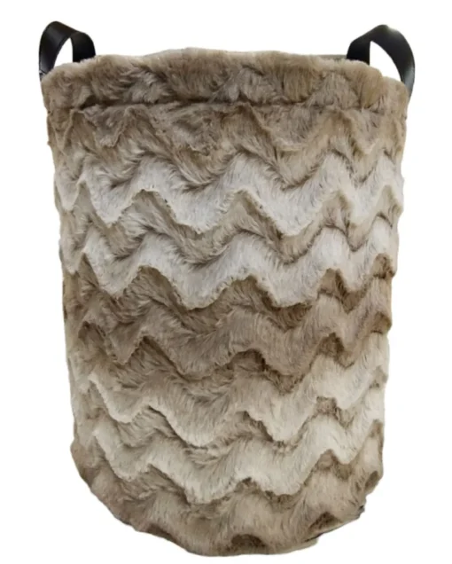 Bissolo Casa Cesti, Cestini E Portabiancheria Plastica<CESTO ROTONDO FELPATO MARRONE CON MANICI 1 PEZZO D40XH44CM : vendita online CESTO ROTONDO FELPATO MARRONE CON MANICI 1 PEZZO D40XH44CM in offerta