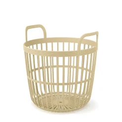 Bissolo Casa Cesti, Cestini E Portabiancheria Plastica<CESTO ZOE CREMA 41.9X41.9X40.8CM: vendita online CESTO ZOE CREMA 41.9X41.9X40.8CM in offerta