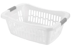 Bissolo Casa Cesti, Cestini E Portabiancheria Plastica<CESTONE FORATO IN PLASTICA CON MANIGLIE LATERALI 64X44X24,5CM BIANCO: vendita online CESTONE FORATO IN PLASTICA CON MANIGLIE LATERALI 64X44X24,5CM BIANCO in offerta