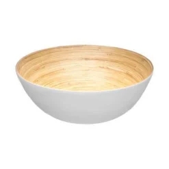 Bissolo Casa Piatti Insalatiere E Terrine<CIOTOLA IN BAMBU' BIANCA 25X8.5CM 170CL