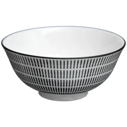 Bissolo Casa Tazze, Tazzine, Coppette Coppette<CIOTOLA IN PORCELLANA LINEA LUNIS 500ML DIAM.15CM BIANCO/NERO